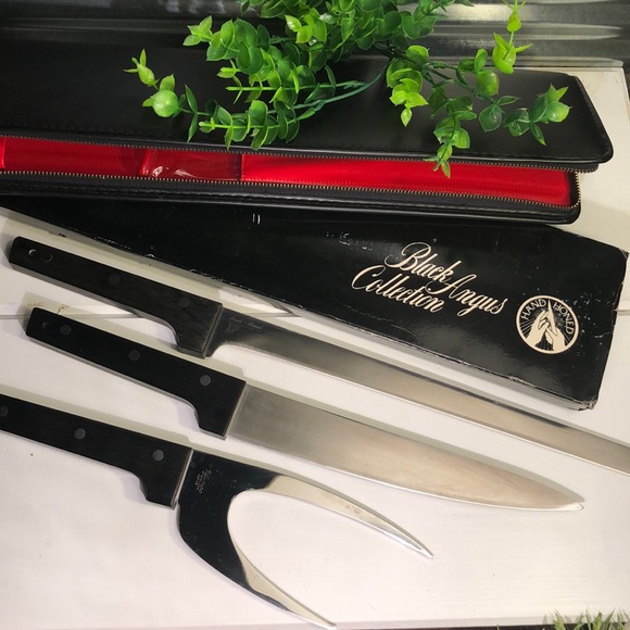Vernco Black Angus Collection Other - Black Angus Carving Knife Set w/case Vintage